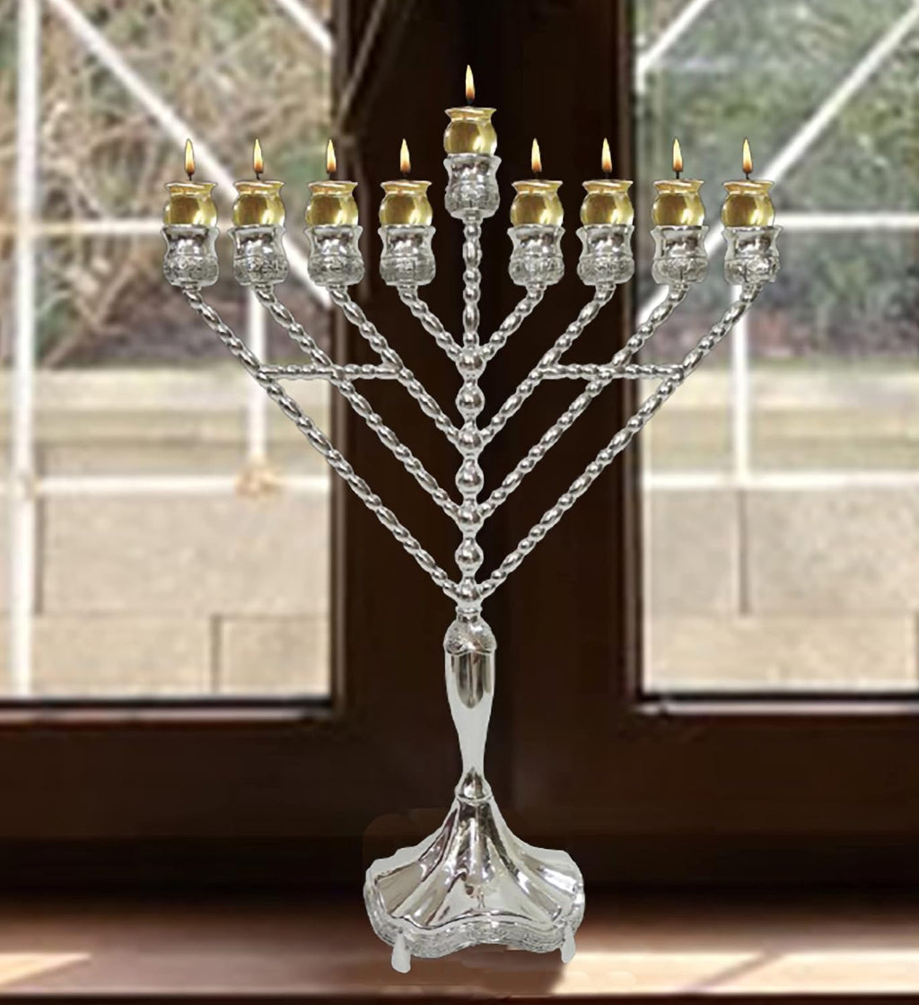 Hanukkah Menorah Glass Oil Cups - Elegant Holders for Oil for Shabbos and Chanukah – Durable Quality, Long-Lasting