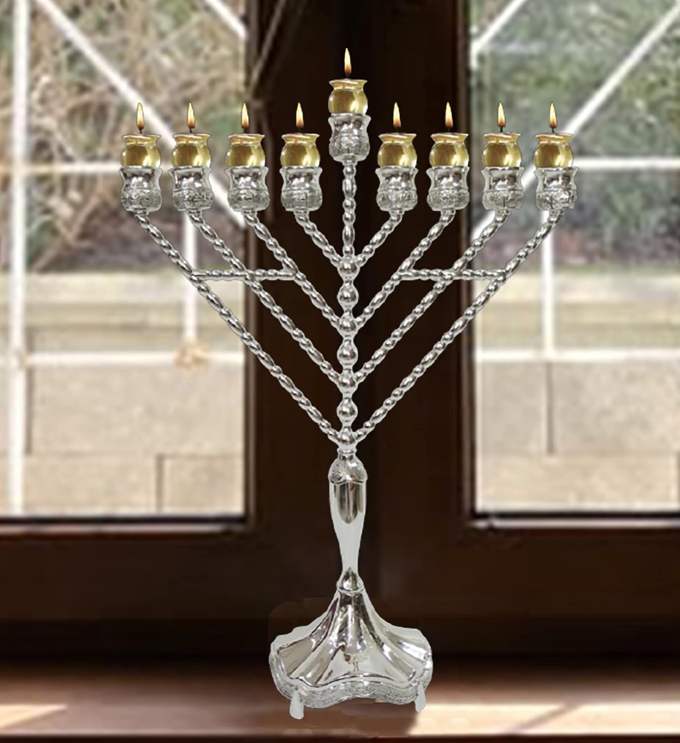 Hanukkah Menorah Glass Oil Cups - Elegant Holders for Oil for Shabbos and Chanukah – Durable Quality, Long-Lasting