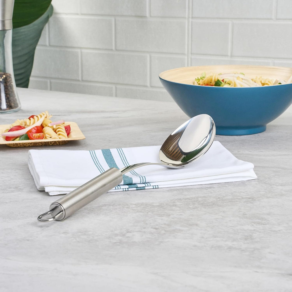 Stainless Steel Cooking Spoon - 36 Pack - German Standard Metal Kitchen Spoon with Ergonomic Handle, Dishwasher Safe