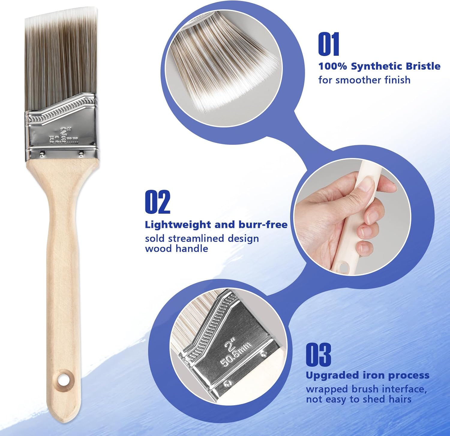 Paint Roller Kit with Extension Pole, 27 Piece Set, 2 to 4 Ft Pole, 4"9" Paint Rollers, Paint Brushes Set for