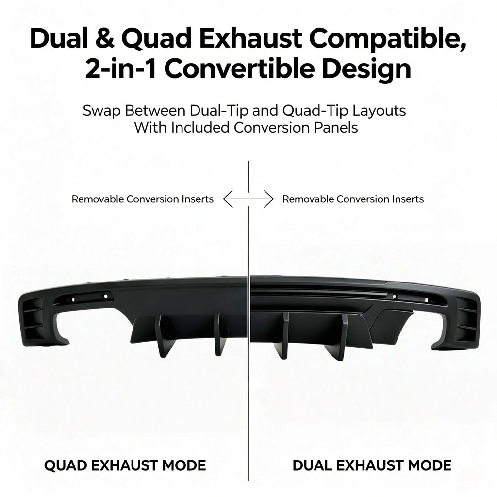 Camaro Diffuser Compatible with 2016-2024 Camaro LS LT1 LT SS Except ZL1