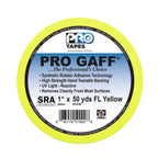 1" Width ProTapes Pro Gaff Premium Matte Cloth Gaffer's Tape With Rubber Adhesive, 50 yds Length x, Fluorescent