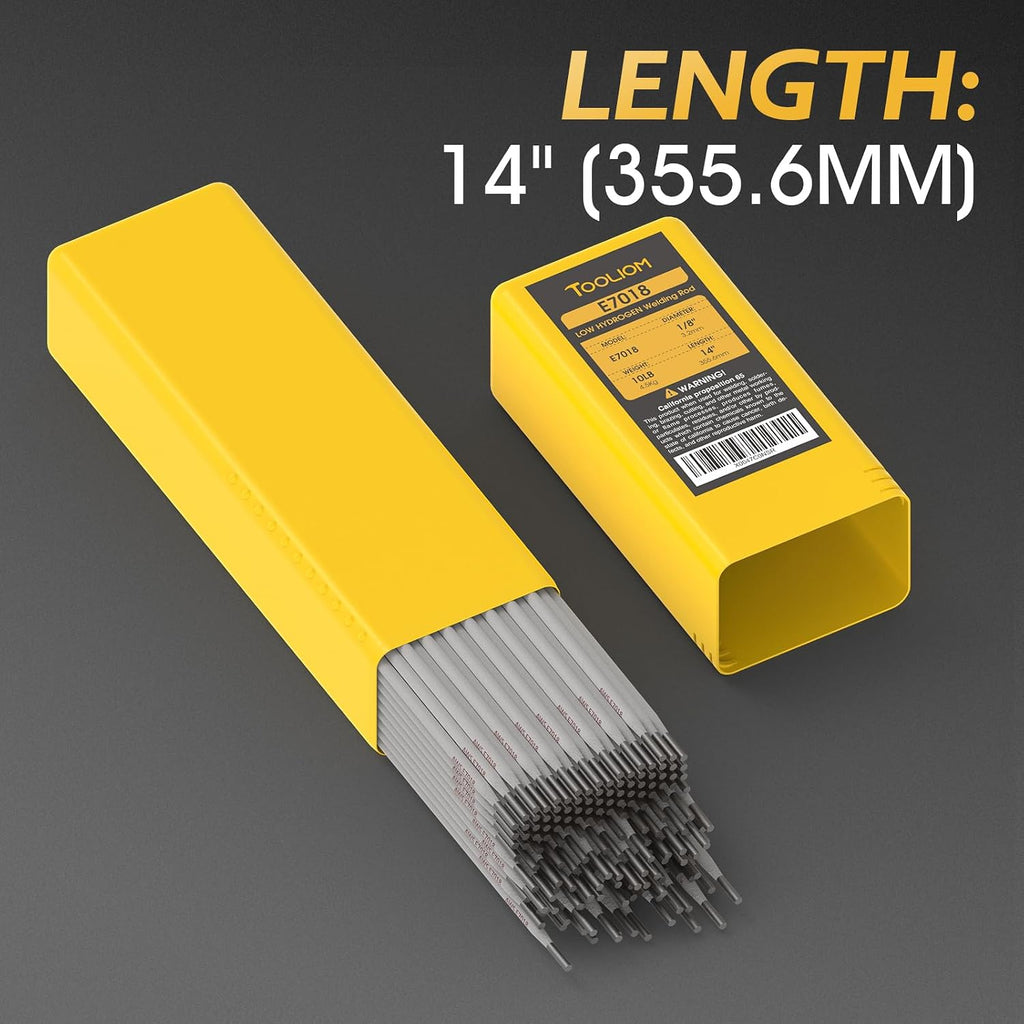 TOOLIOM E7018 Welding Rod Low-Hydrogen Stick Electrodes, 1/8" 10LB