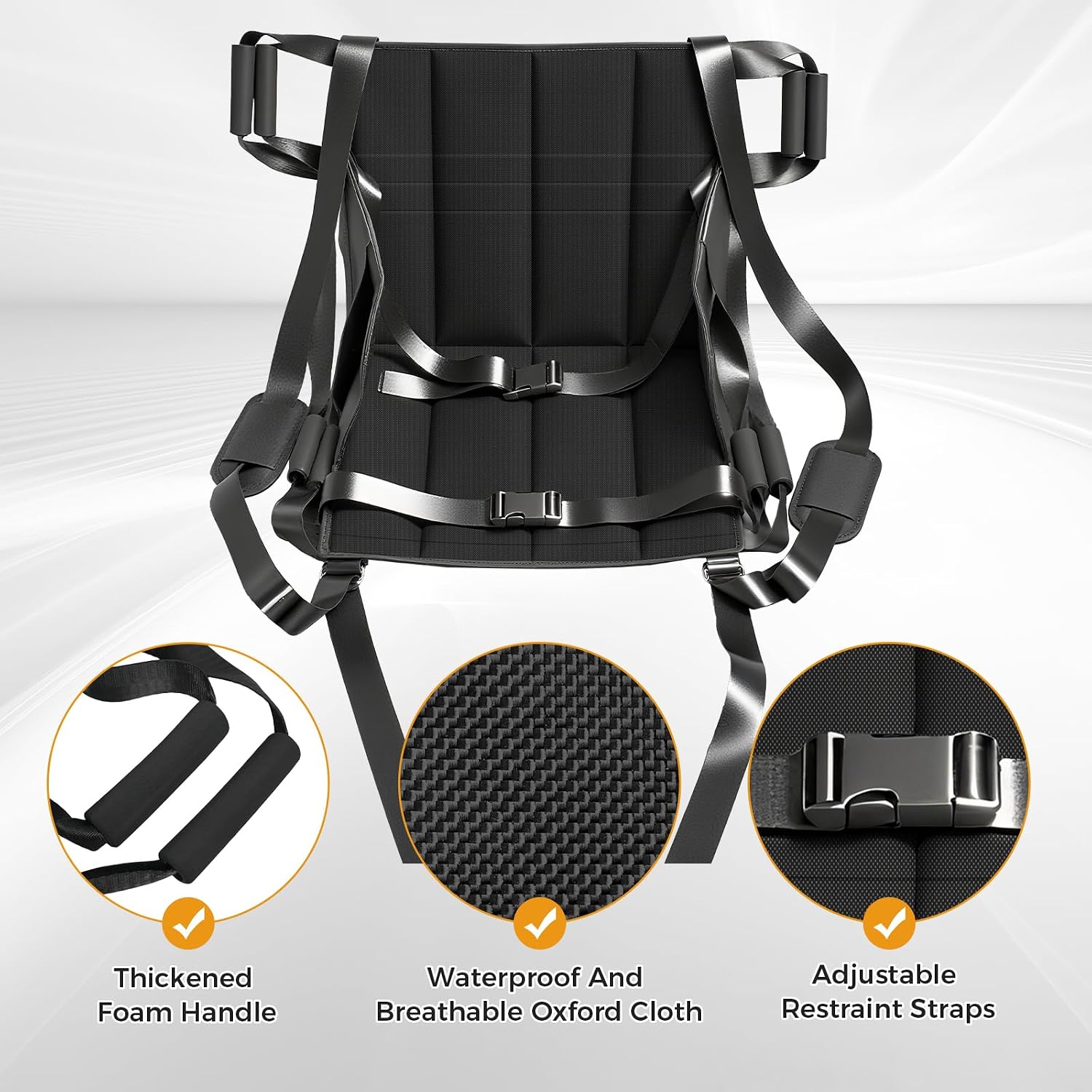 Patient Lift Transfer Belt for Wheelchair to Car/Bed, Emergency Evacuation Chair Stair Lift Assist pad, Portable Home