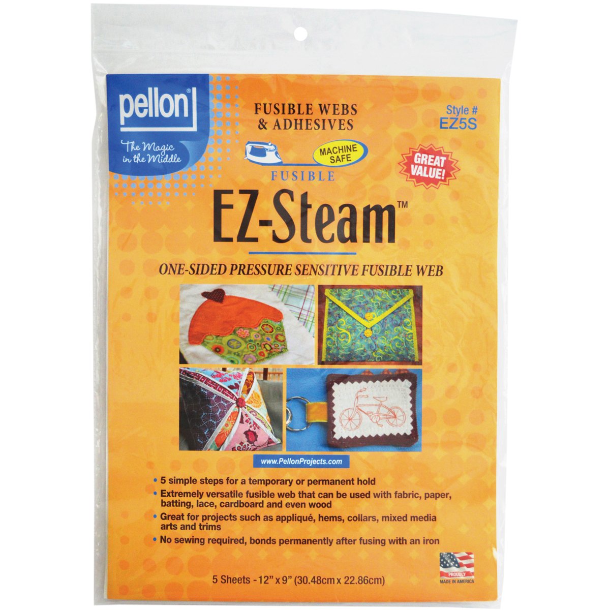 EZ Steam Sheet, 12-Inch x 9-Inch, White, 5-Pack