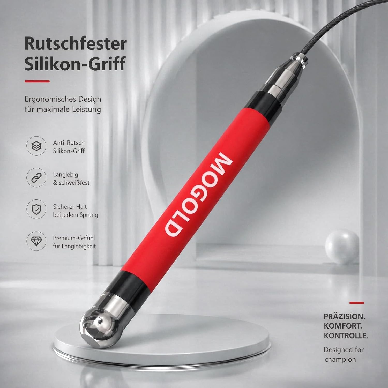2-in-1 Speed Rope: 2mm for Boxing/MMA & 3mm for CrossFit - Tool-Free Adjustable Cable System with Dual Bearings
