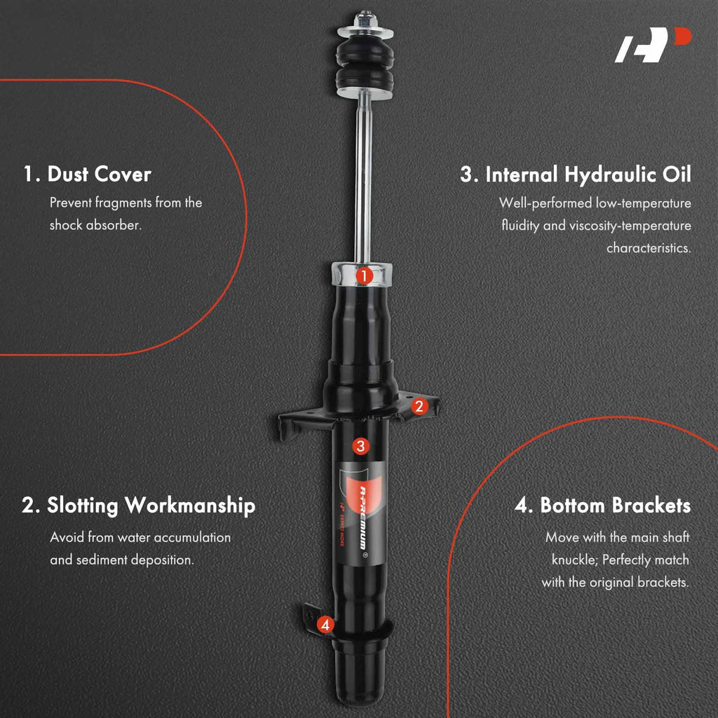 A-Premium Front Bare Struts Without Coil Spring Compatible with Honda