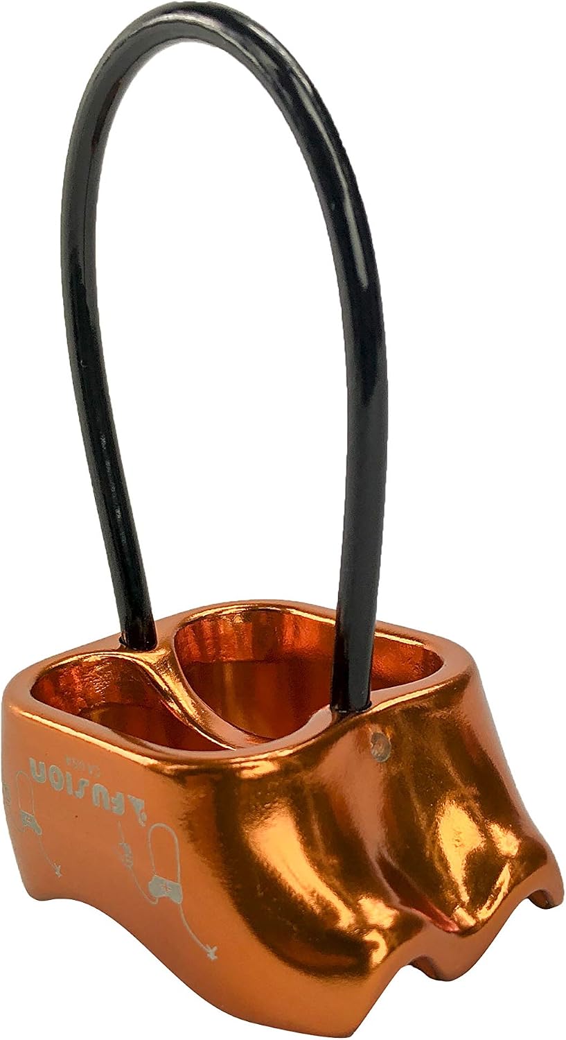 Climb Neo Sat Aluminum Tube Belay Device, Professional 25KN Rappel ATC Belay Device Aluminum V-grooved Rock Climbing