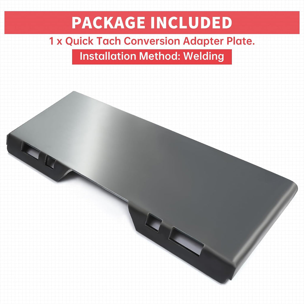 1/2" Skid Steer Mount Plate Quick Tach Attachment Compatible with Kubota | Compatible with Bobcat Kubota, with One