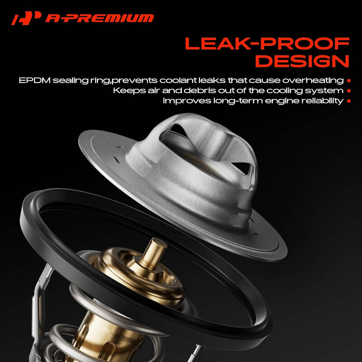 A-Premium Engine Coolant Thermostat with Seal Compatible with Subaru, Saab