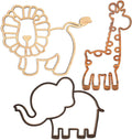3 Pieces Nursery Wall Decor Jungle Theme Nursery Decoration Wooden Woodland Safari Animal Wall Decor with Glue Points