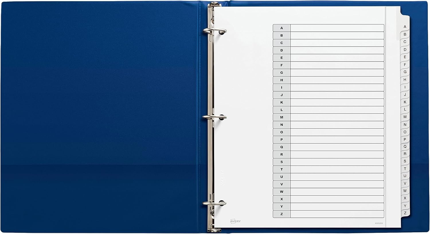 5-Tab Extra Wide Binder Dividers, Easy Print & Apply Clear Label Strip, Index Maker,White, 5 Sets (11440)