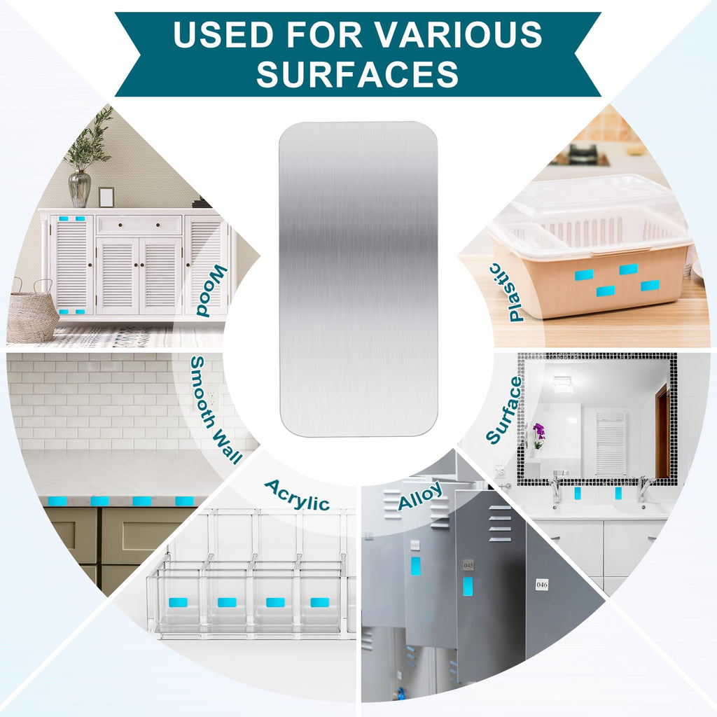 Metal Plates for Magnets 28 Pcs Adhesive Magnetic Mounts