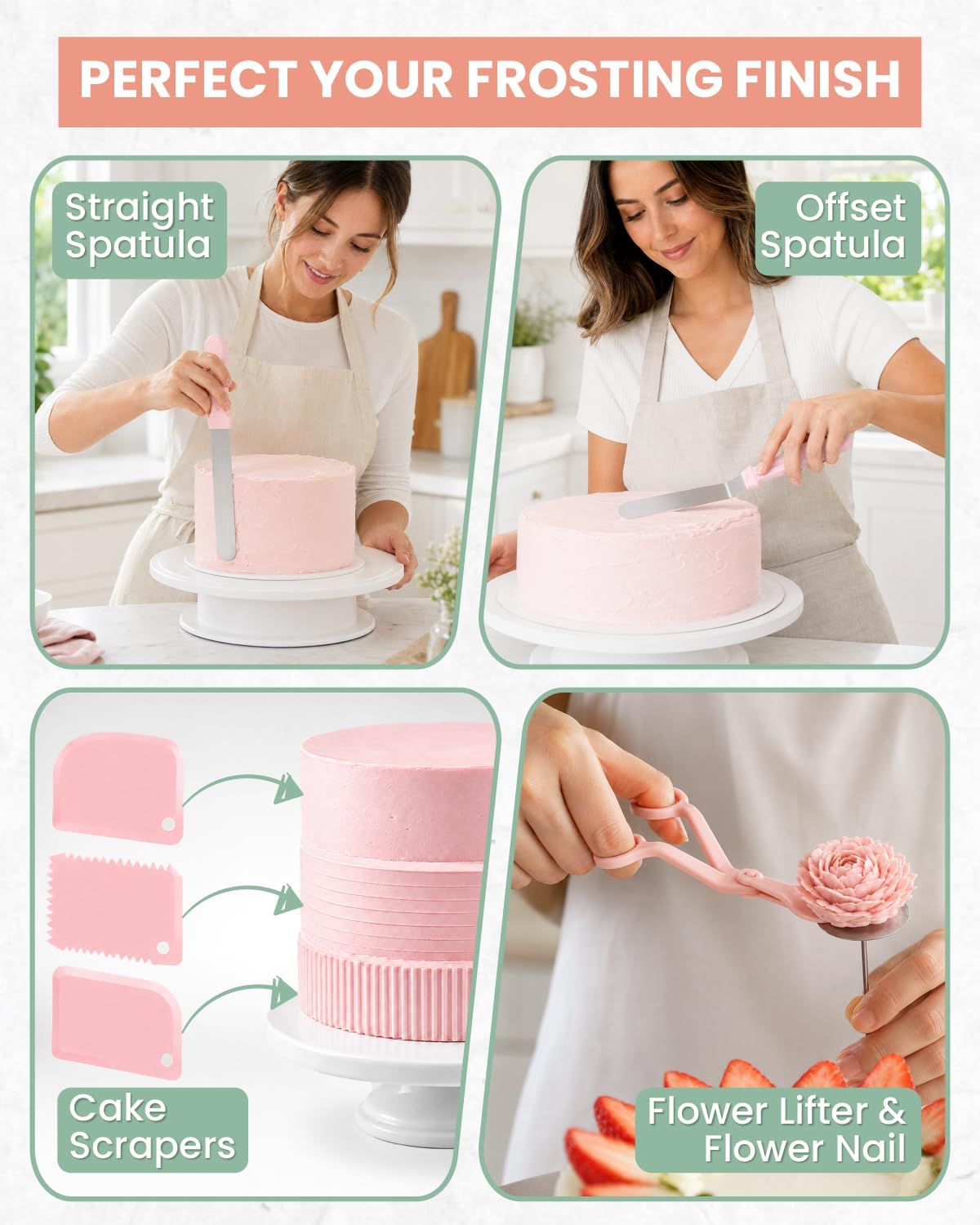 165PCs Cake Decorating Kit with Video Course for Beginners & Pros