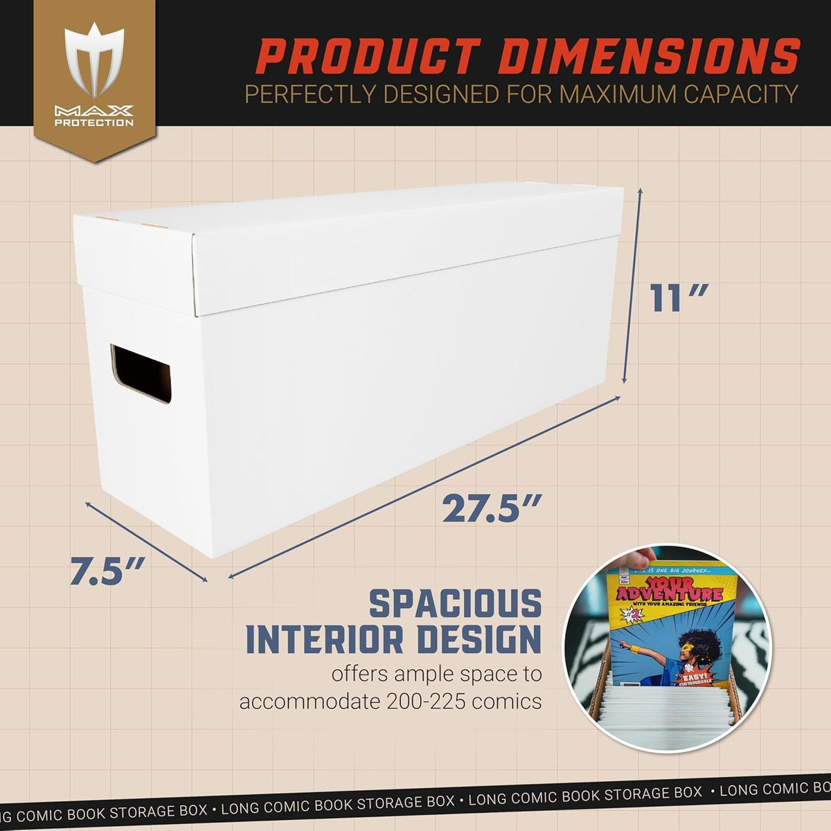 Comic Book Long Box - 2 Count Storage Boxes