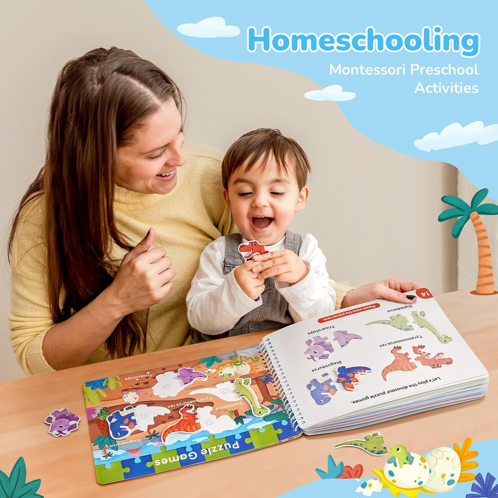 Preschool Busy Book for Toddlers 3-5, Learning Activities, Educational Sensory Toys, Autism Learning Material, Back