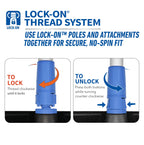 Hydropower Lock-On 10" Bi-Level Scrub Brush