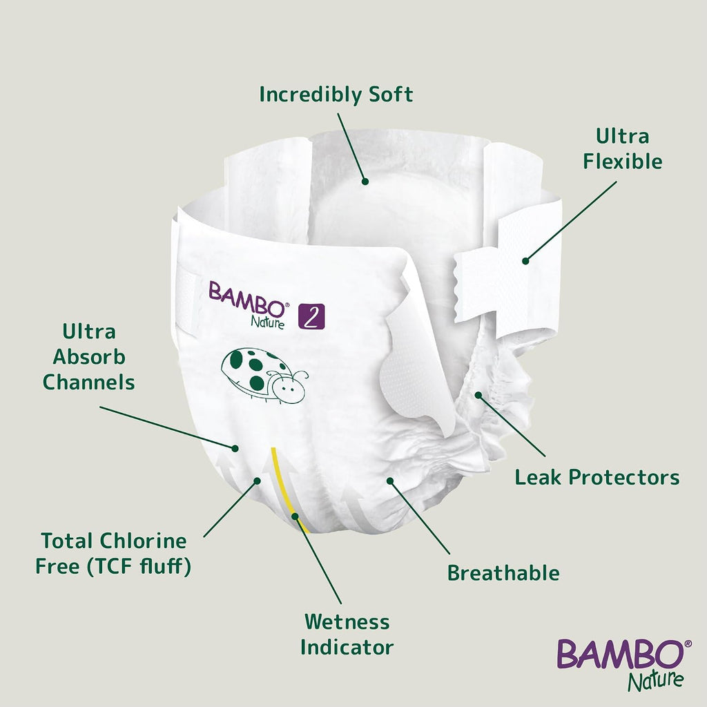 Hypoallergenic Baby Diapers, Eco-Labeled Diapers, Enhanced Leakage Protection, Totally Chlorine-Free, Skin Friendly