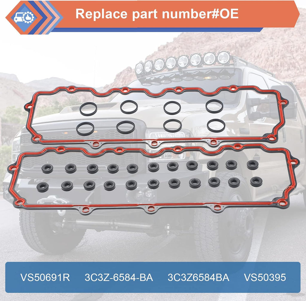 Upper and Lower Powerstroke Diesel Valve Cover Gaskets Fit for Ford Vehicle