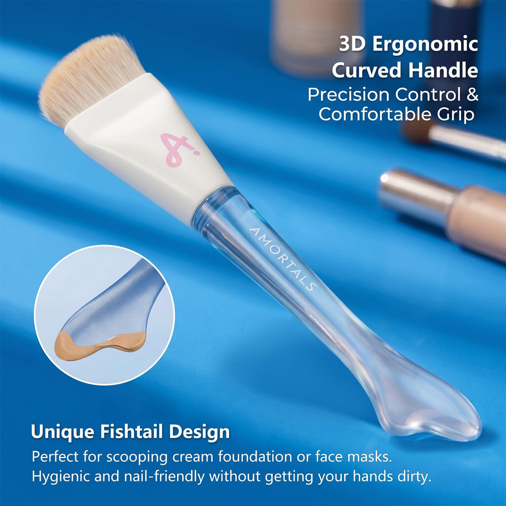 Makeup Brush & Sponge Set - Ultra-thin Flat Blender & Puff Kit