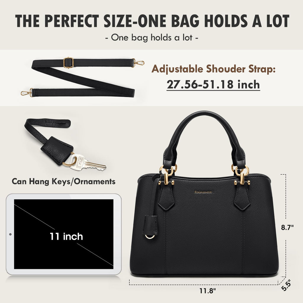 Waterproof Purses for Women Satchel Top-Handle Handbag
