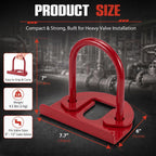 Gate Valve Setter Tool, 1 Piece, Red, for 4 to 12 Inch Gate Valves