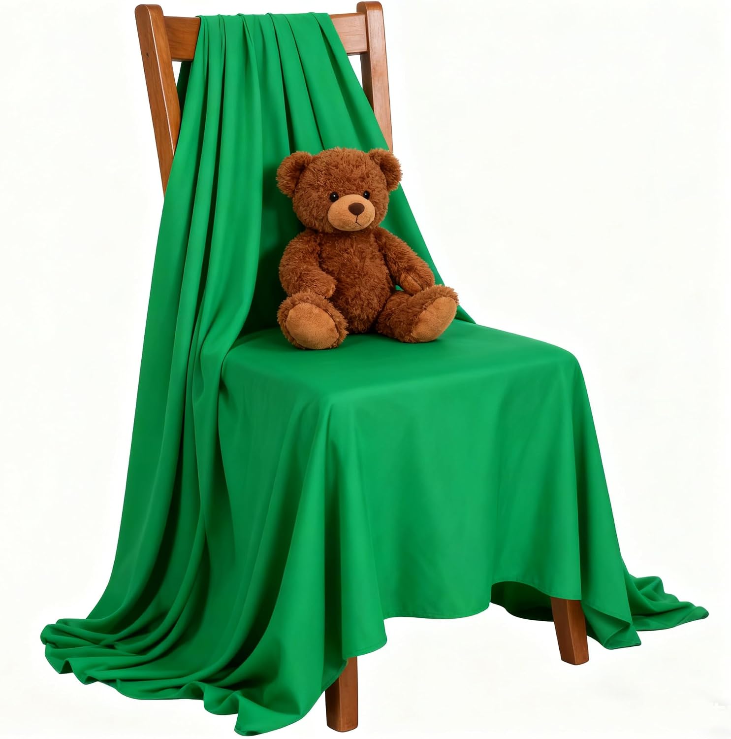 Green Screen Backdrop 5x7ft Photo Backdrop Chromakey Muslin Portrait Green Backdrop for PS Keying/Video