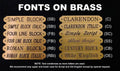 TACK TRUNK PLATE Fancy Elegant Brass or Nickel Silver 3" x 1" Custom Engraved