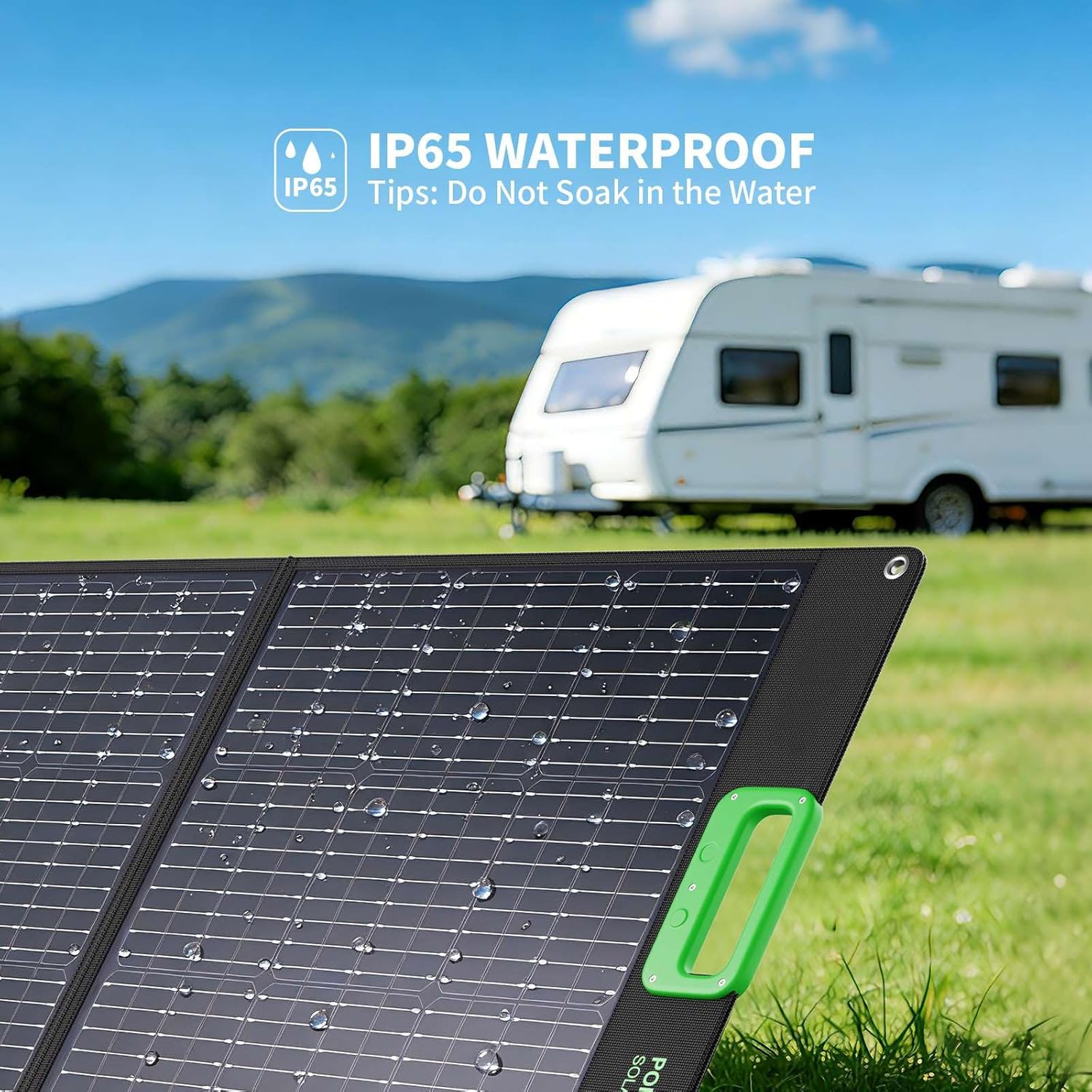 100W Portable Solar Panel for Power Station Generator, Waterproof Foldable | 20V Solar Cell Solar Charger with