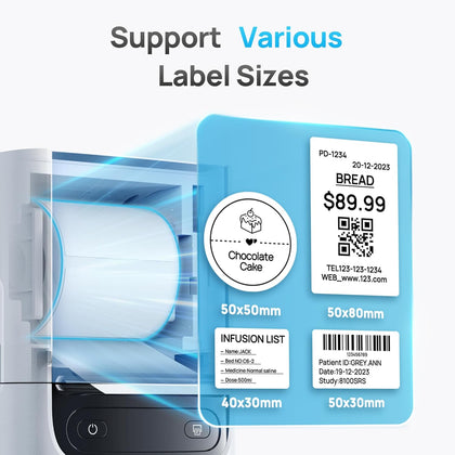 PM220S Label Maker Machine with Tape, Bluetooth Label Maker, Pearl | Easy to use, Premium Prints, Inkless, Powerful