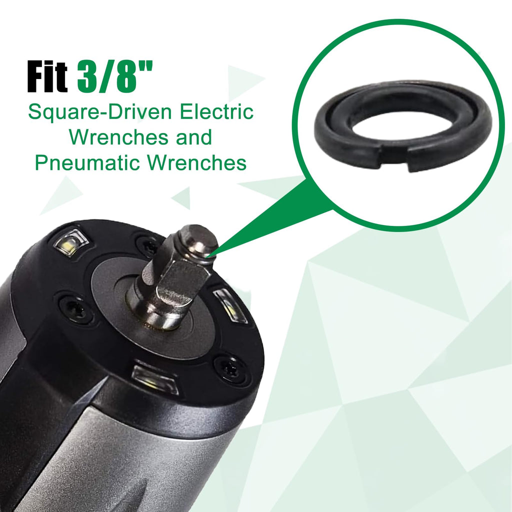 (20 Sets) 3/8" Impact Retaining Ring Clip Impact Friction Ring with O-Ring