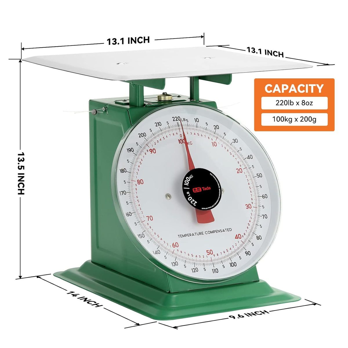 220lbs Heavy Duty Mechanical Kitchen and Food Scale