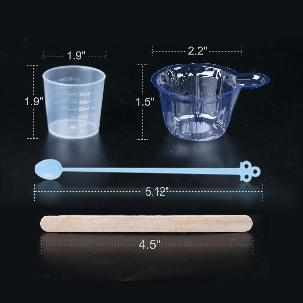 30 ml Epoxy Mixing Cups, 200-Pack, with 50 Wooden Sticks