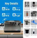 ColdOne Duo Portable Kegerator, (2) Two Gallon Kegs, Batch Craft Coctails, Easy Fill