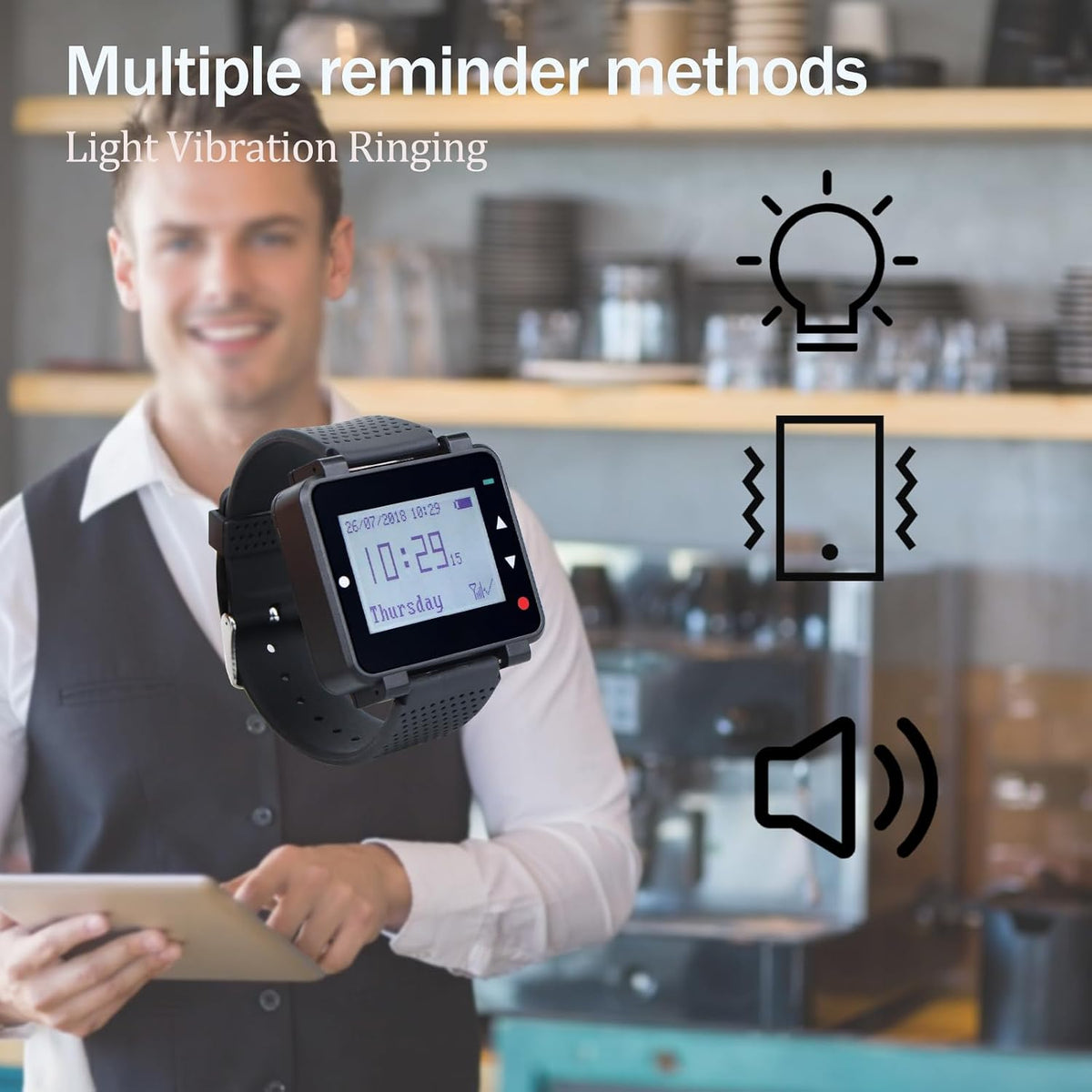 T128 Restaurant Pager System, Wireless Call System, 10 Buttons