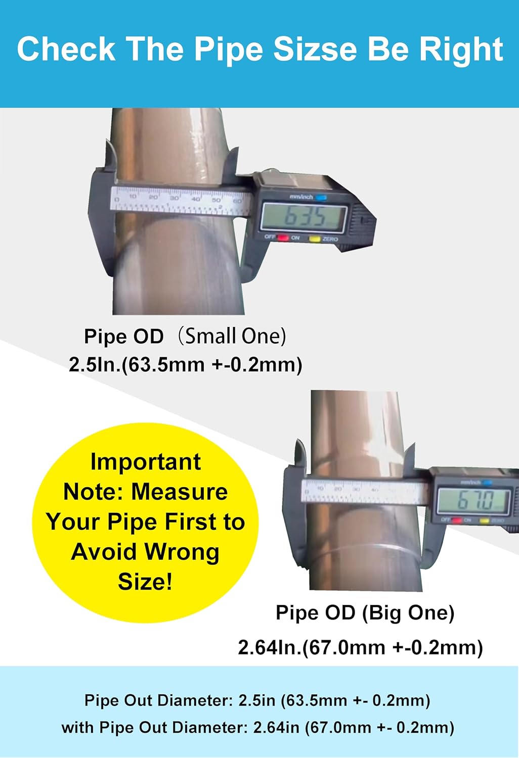 2.5 Inch Exhaust Clamps 2 Packs,2 1/2in Lap Joint Band Clamp