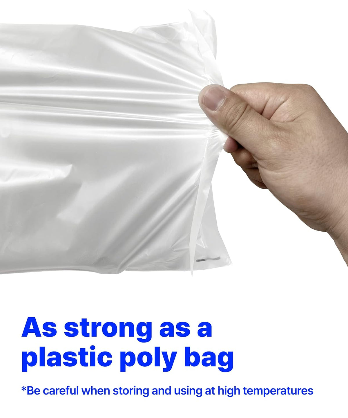 Eco Friendly Clear Poly Bags with Suffocation Warning - 9" x 12" (100 Count) - Strong Self Seal - Biodegradable