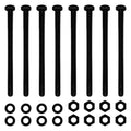 24Pcs (8 Sets) M10 x 150mm Hex Head Screw Bolt with Nuts Flat Washers