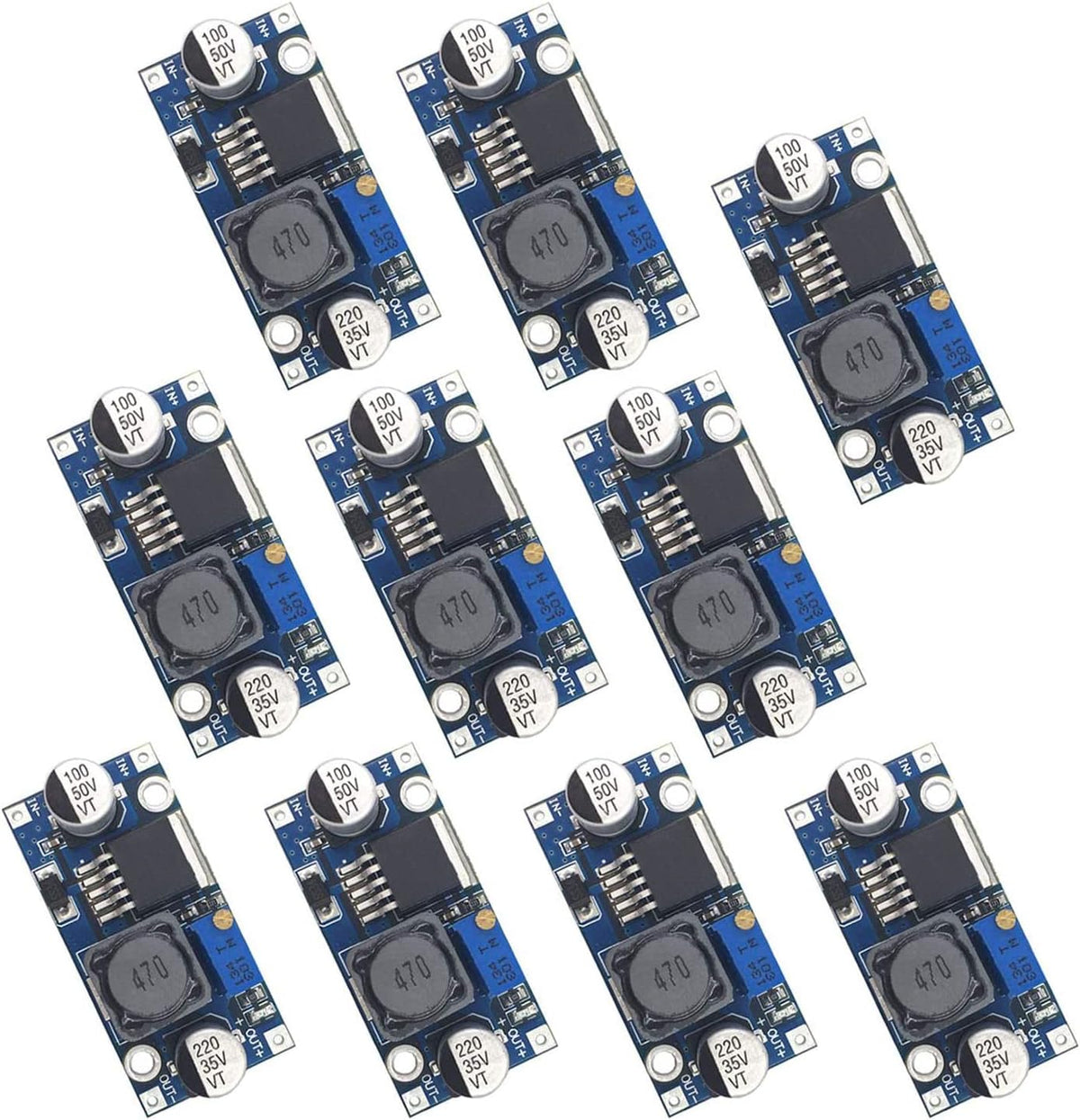 6 Pack LM2596 DC to DC High Efficiency Voltage Regulator 3.2-35V to 1.25-30V Buck Converter DIY Power Supply Step-Down Module