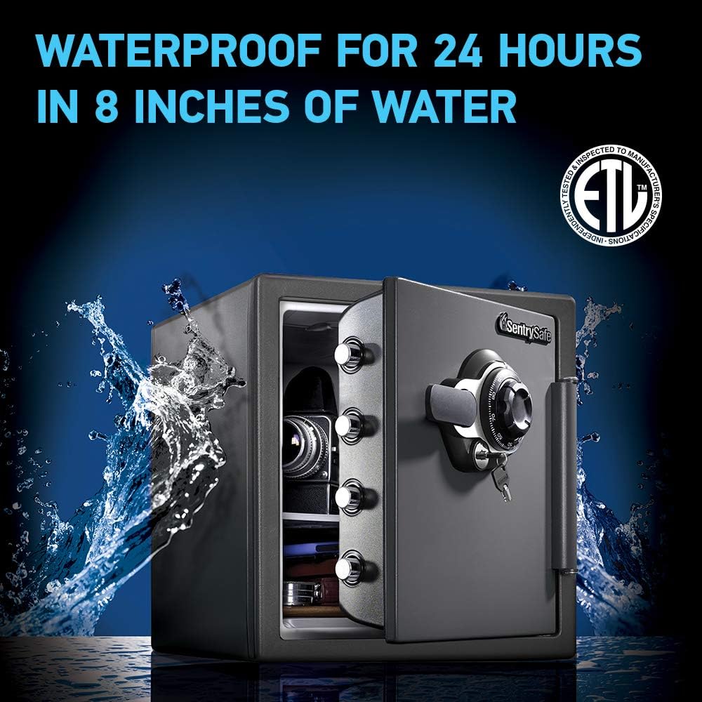 Fireproof and Waterproof Steel Home Safe with Shelf Insert (SFW123DSB + 912)