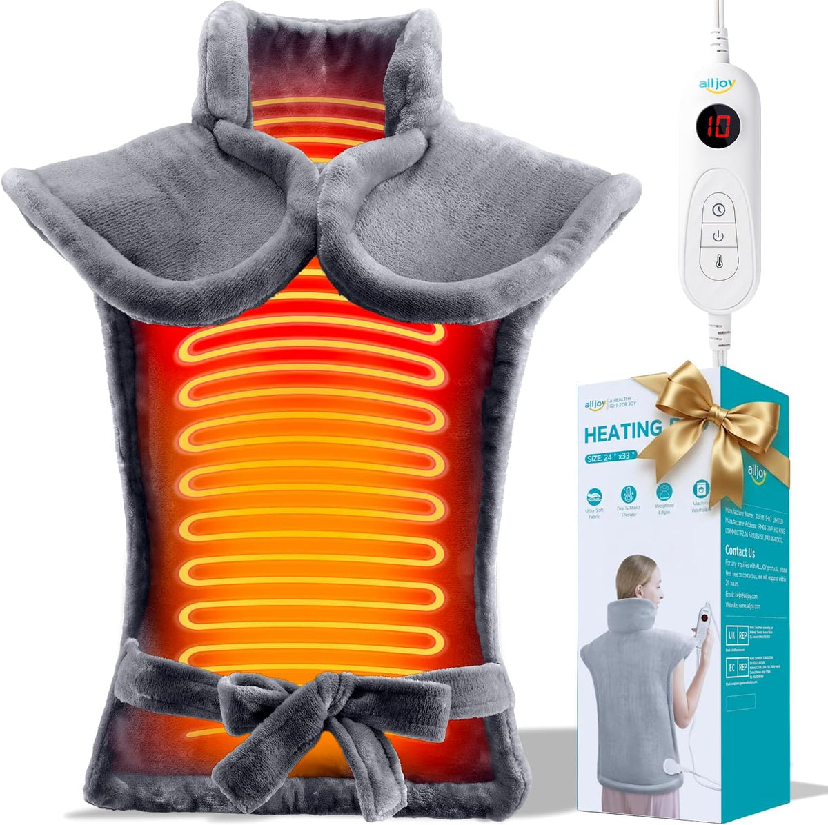 Heating Pad for Neck and Shoulders and Back Pain Relief