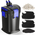 Canister Filters, 581GPH Self-Priming External Fish Tank Filter