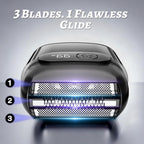 Electric Foil Shaver for Men,Compact 3D Floating Shaving Heads,Pewter