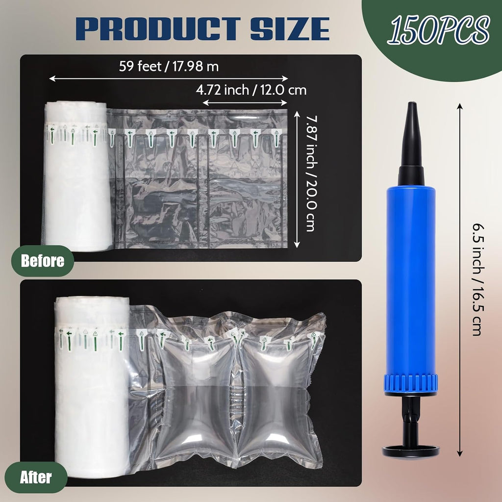 150 Count Air Pillows for Shipping with Pump for Packaging Moving