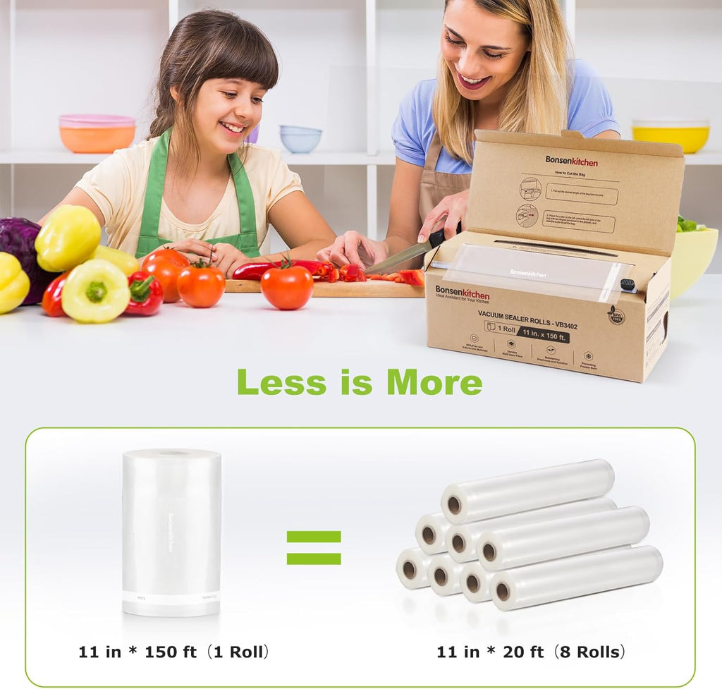 11"x150' Vacuum Sealer Bags with Cutter for Food Storage