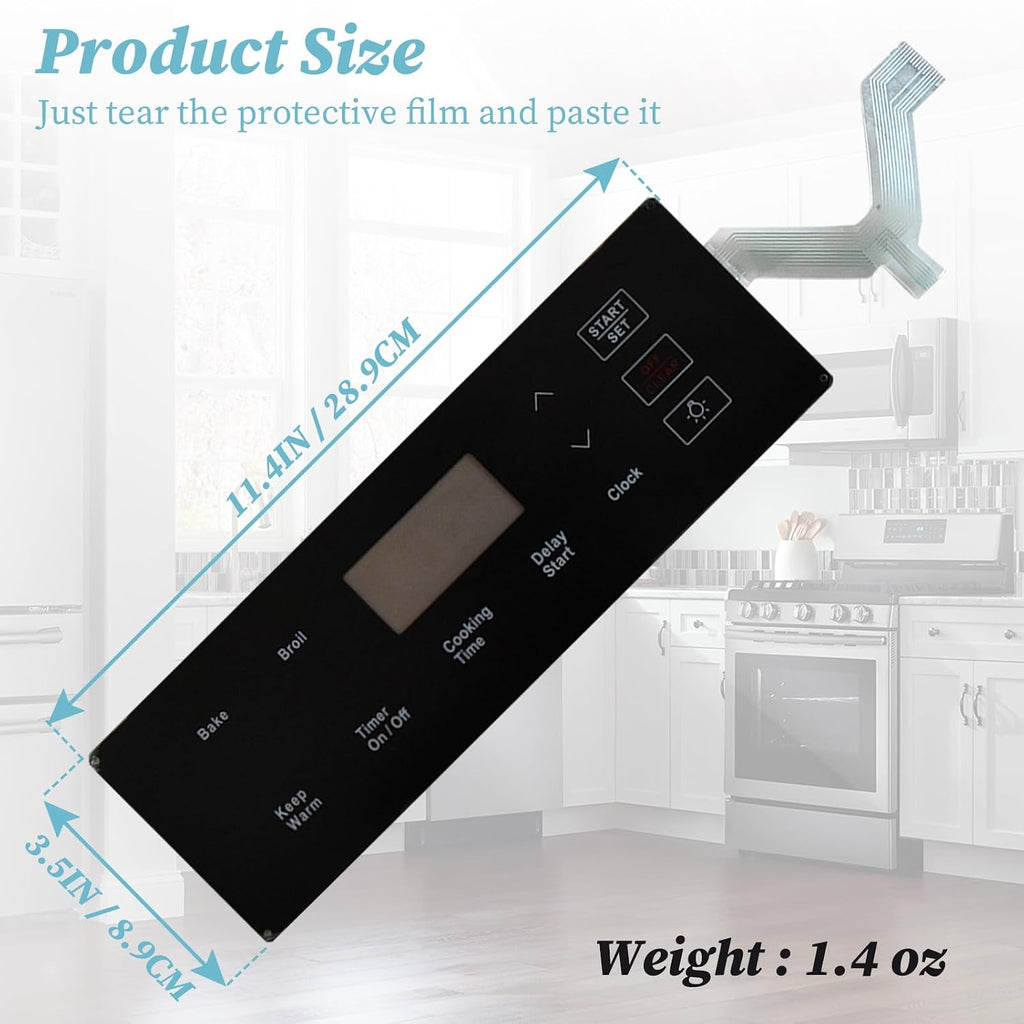 DG34-00036A Range Switch Membrane Touchpad, Replacement Control Panel Compatible with Samsung Gas Oven Range, Replaces AP6244840 PS12086104