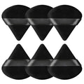 Powder Puffs, 6 Pack Triangle Makeup Puff, Black