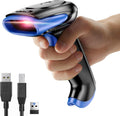 1D 2D Barcode Scanner Wireless Bluetooth Handheld Cordless | QR Bar Code Reader, 2500mAh, USB Wired