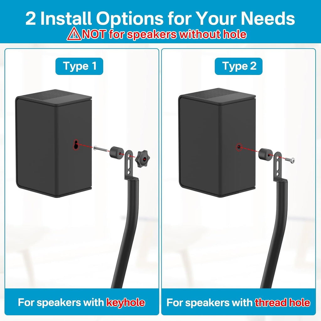 Speaker Stands for Vizio Speaker Stands Pair with Speaker Wall Mount - Floor Speaker Stand for Vizio Surround Sound