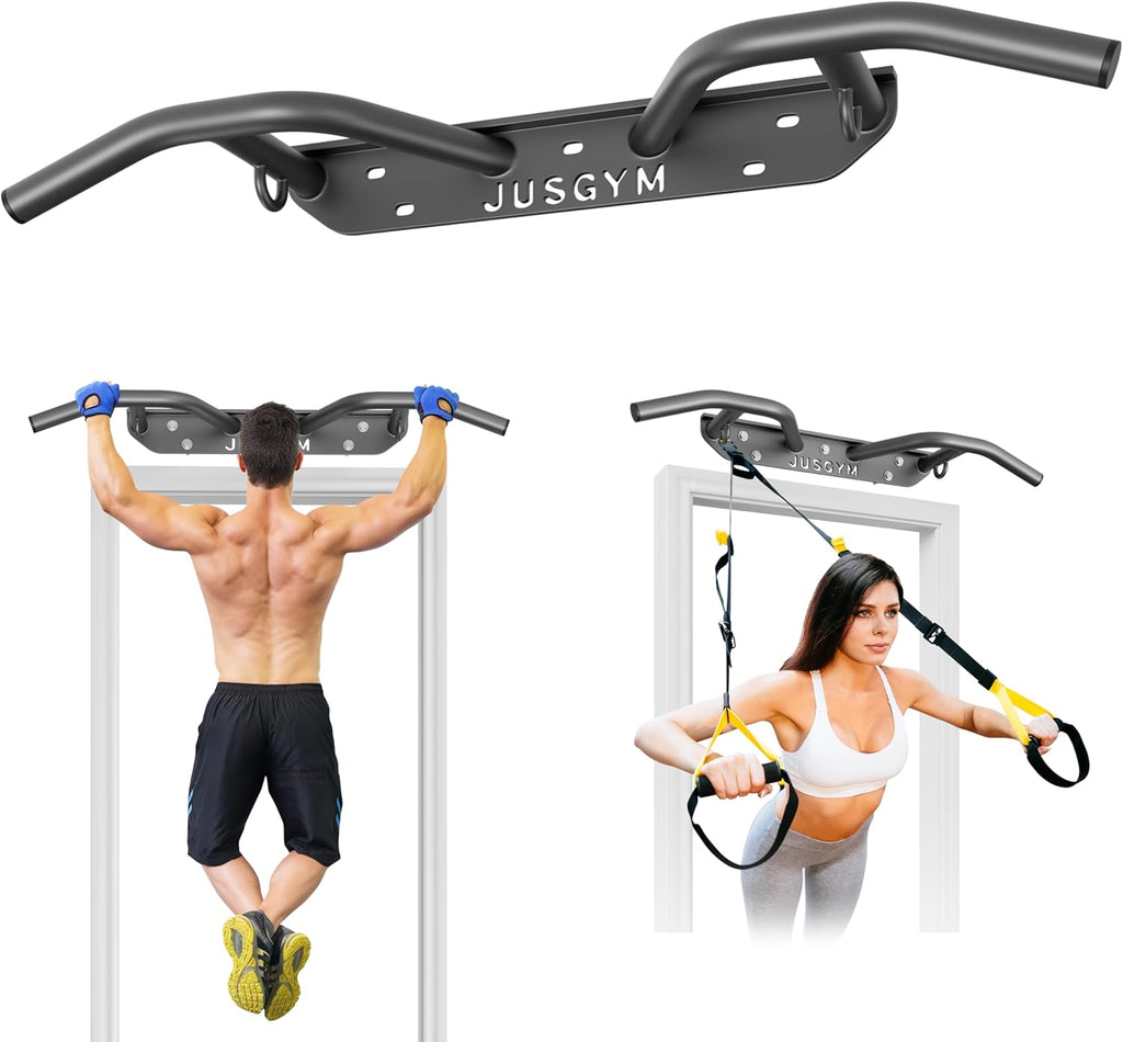 Wall Mounted Pull Up Bar with 600LBS Weight Capacity | Joist Mounted, Beam Mounted, Multifunctional Fitness Bar